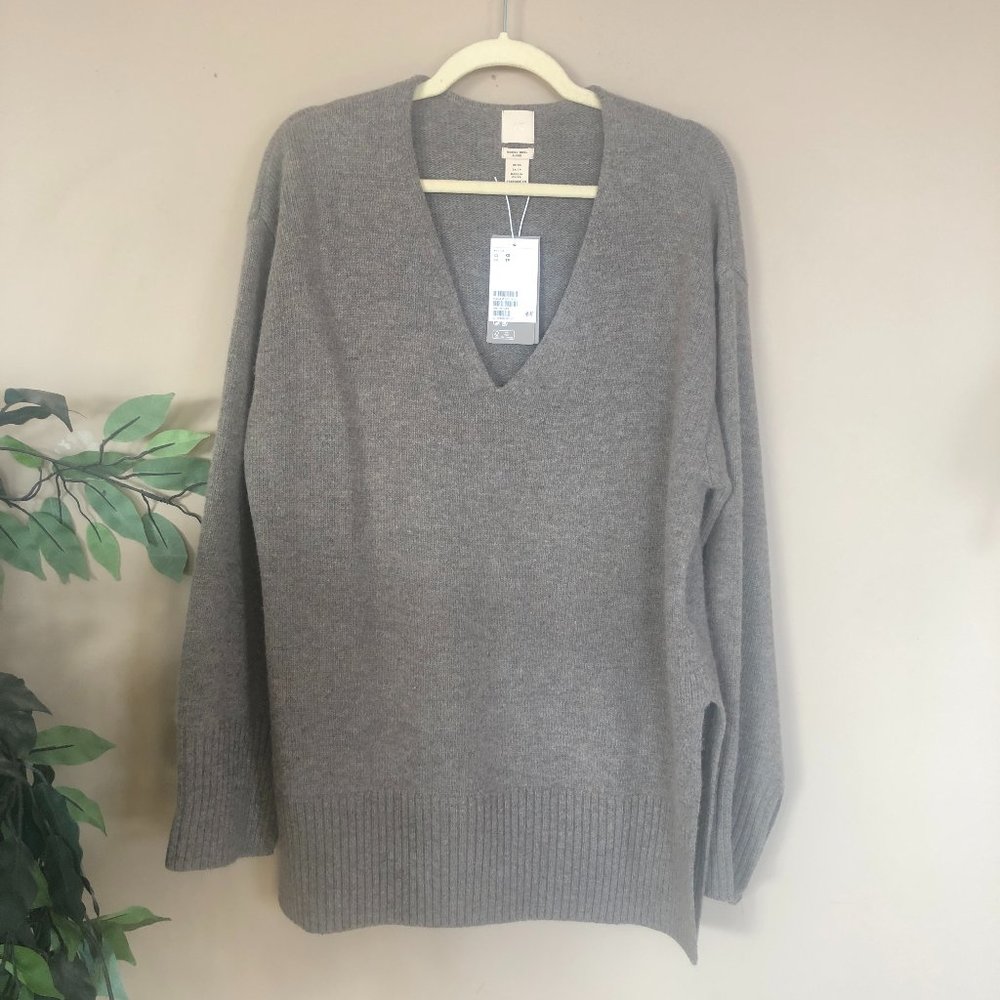 Oversized Wool-blend Bell Sleeve Sweater